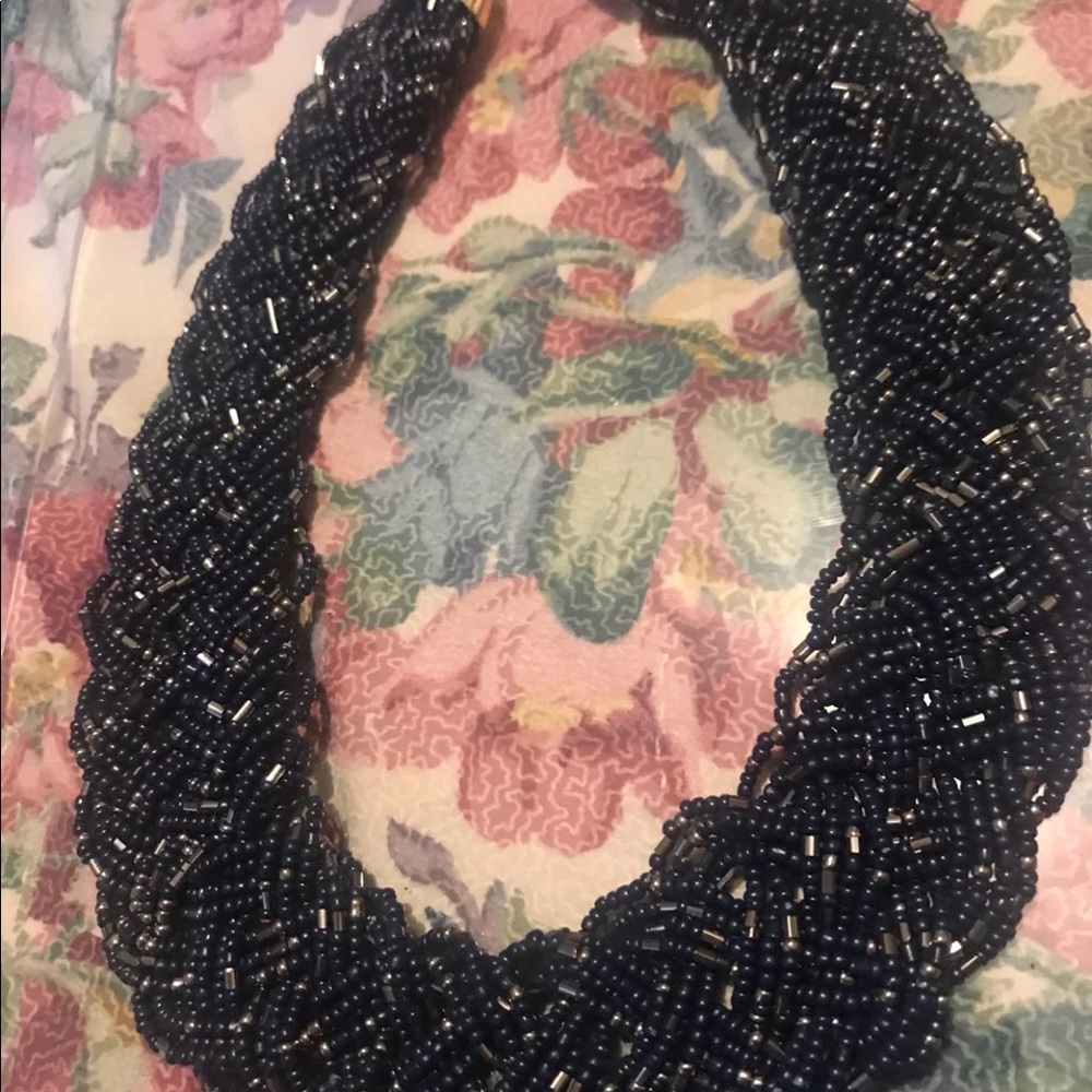 Blue heavy beaded necklace 
Condition like new - Picture 2 of 3